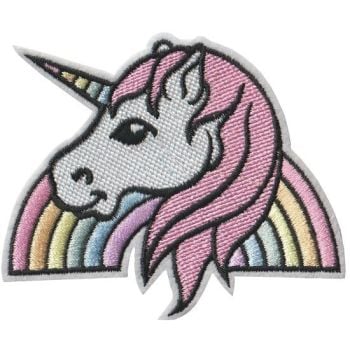 Pastel Rainbow Unicorn Iron on Patch