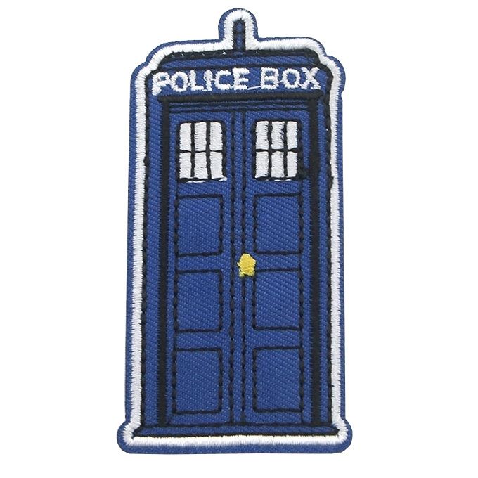 Dr Who Police Box Iron on Patch