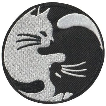 Yin Yang Cats Iron on Patch