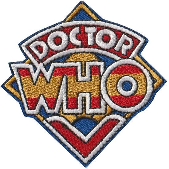 1970's Dr Who Logo Iron on Patch