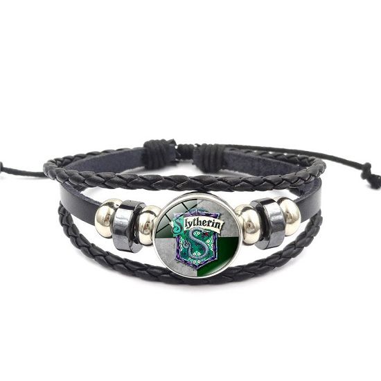 Adjustable Leather Slytherin Wristband