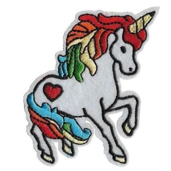 Rainbow Unicorn Iron on Patch