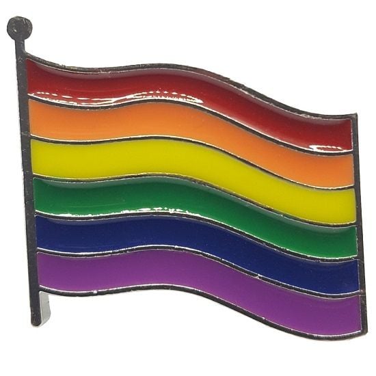 Rainbow Flag Enamel Lapel Pin Badge