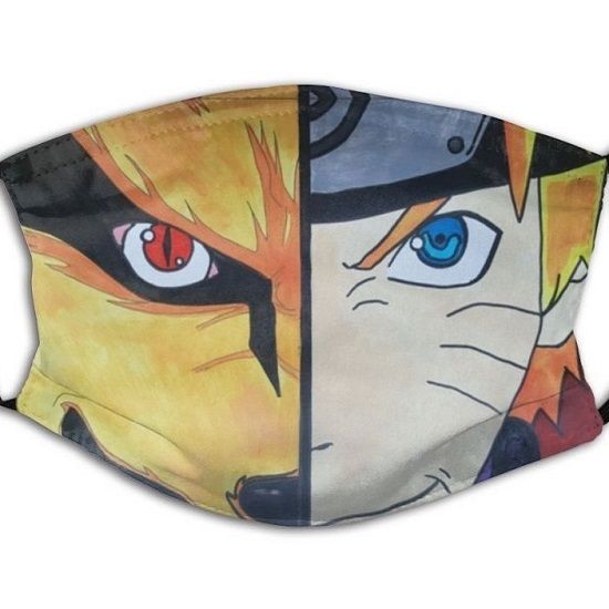 Naruto vs Kurama Face Mask