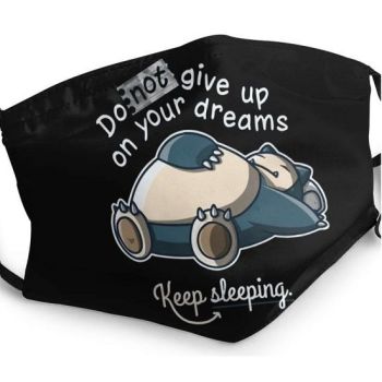 Pokemon Snorlax "Keep Sleeping" Face Mask