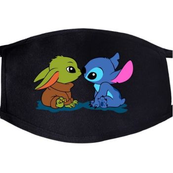 Stitch and Baby Yoda Face Mask
