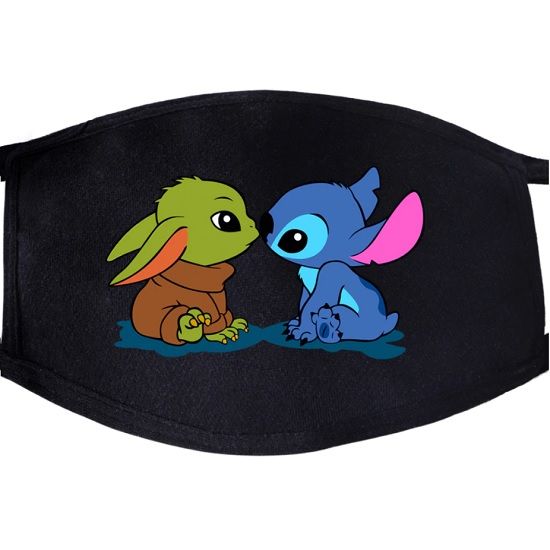 Stitch and Baby Yoda Face Mask