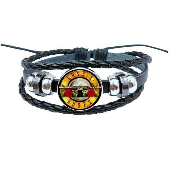 Adjustable Leather Guns 'n Roses Wristband