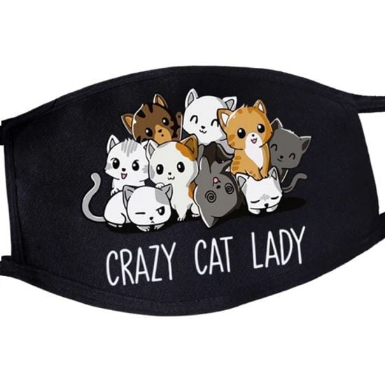 Crazy Cat Lady Face Mask