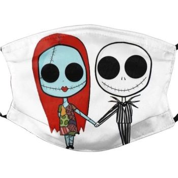 Nightmare Before Christmas Jack and Sally Face Mask