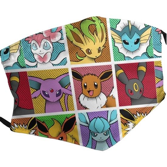 Pokemon Eevee Evolutions Face Mask