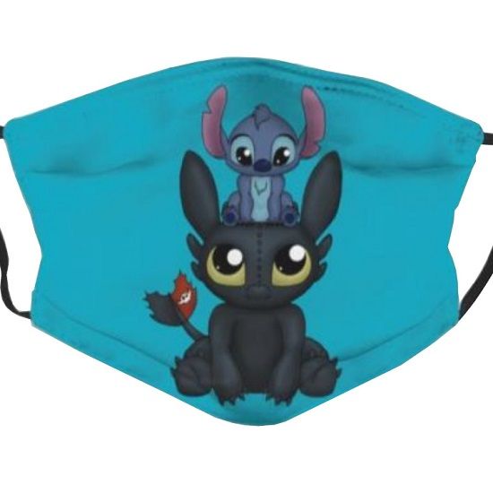 Toothless and Stitch Face Mask