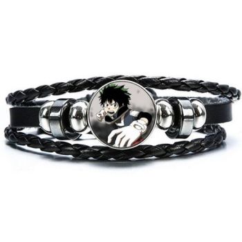 Adjustable Leather My Hero Academia Deku Wristband