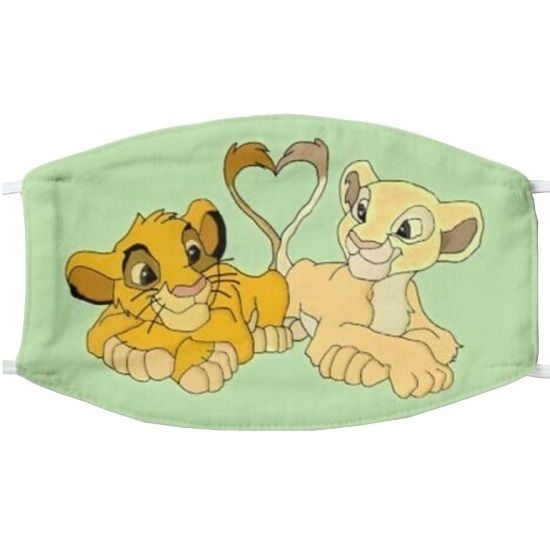 The Lion King Simba and Nala Face Mask