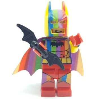 Rainbow Batman Building Block Minifigure