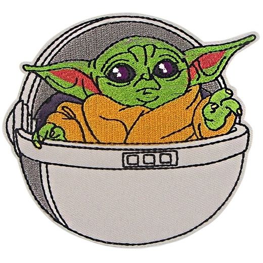 Star Wars The Mandalorian Baby Yoda Iron On Embroidered Patch
