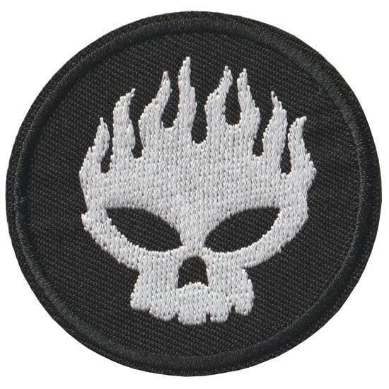 The Offspring White Skull Iron on Patch