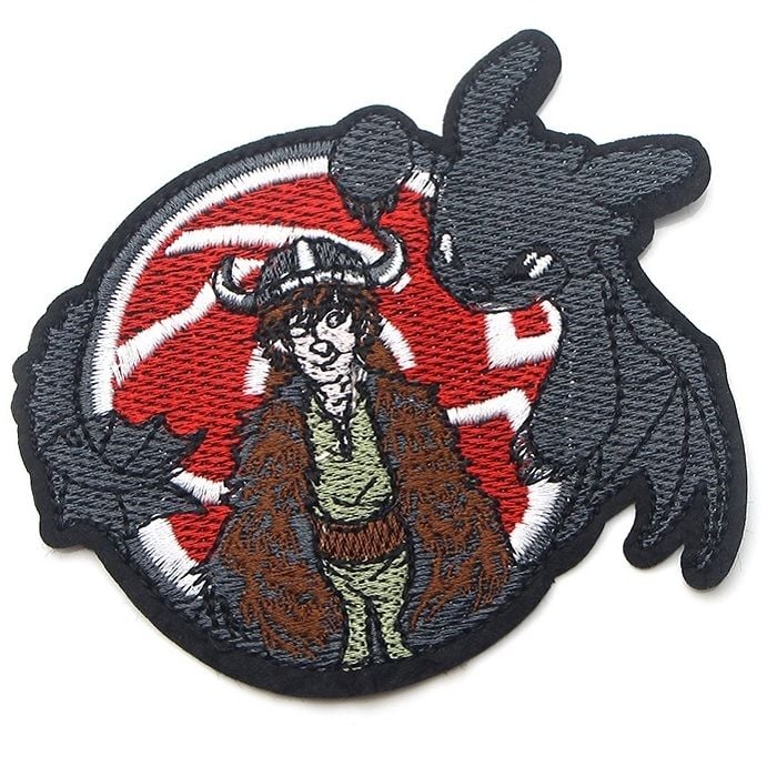 Toothless and Hiccup Iron on Patch