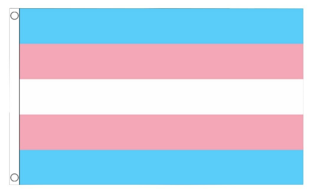 5ft x 3ft Monica Hels Transgender Flag