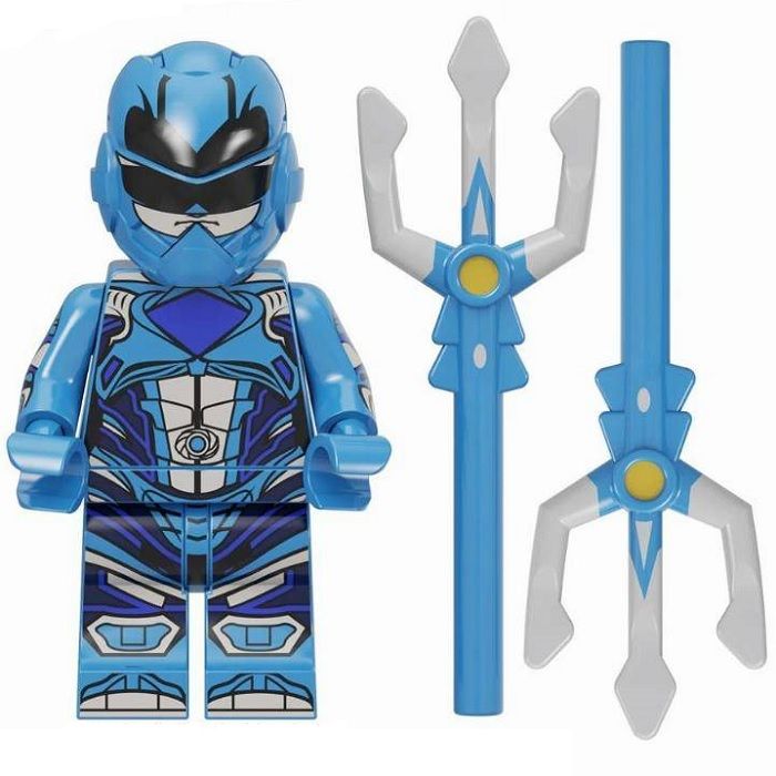 Blue Power Ranger Building Block Minifigure