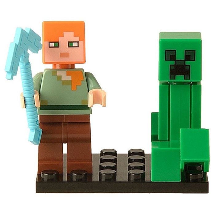 Minecraft Alex Building Block Minifigure