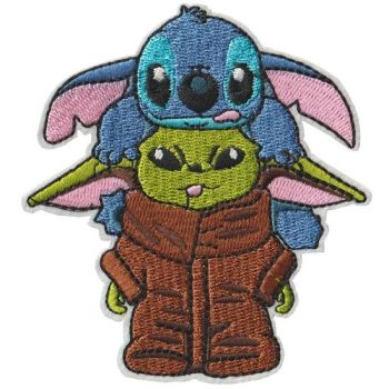 Grogu and Stitch Iron on Patch