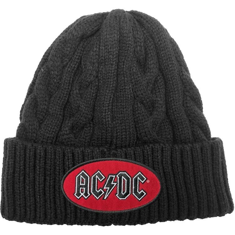 AC/DC Cable Knit Beanie Hat