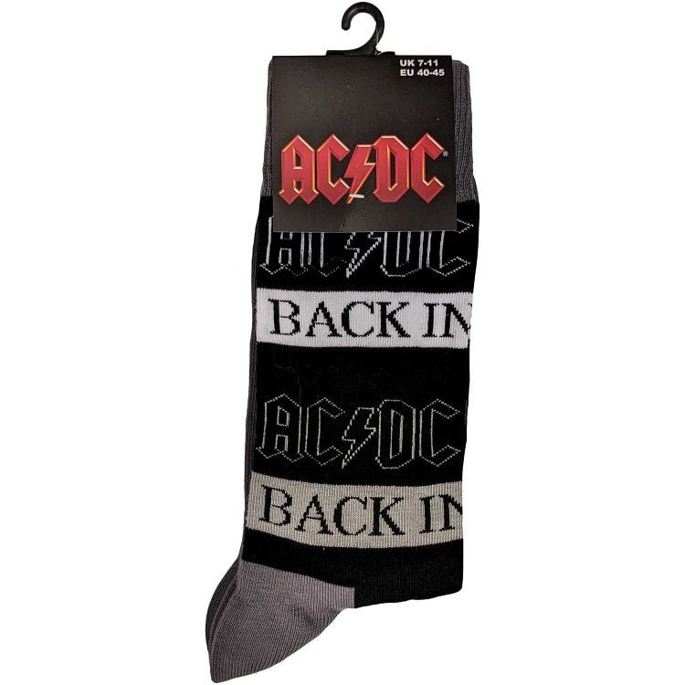 AC/DC Back in Black Cotton Rich Socks