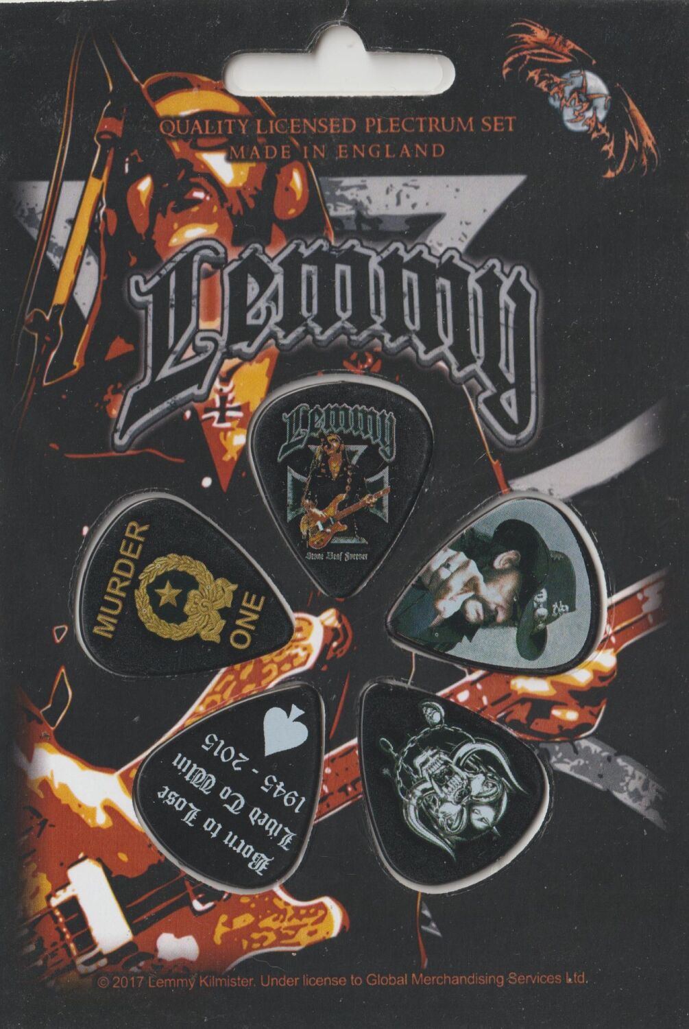 Lemmy Kilmister 1mm Gauge Plectrum Set