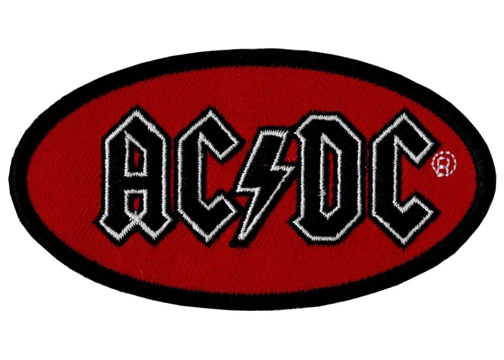 AC/DC Oval Logo Iron On Patch