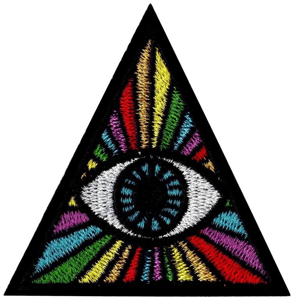 Rainbow Eye of Providence Iron on Embroidered Patch