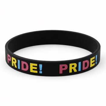 Pansexual Pride Silicone Rubber Wristband