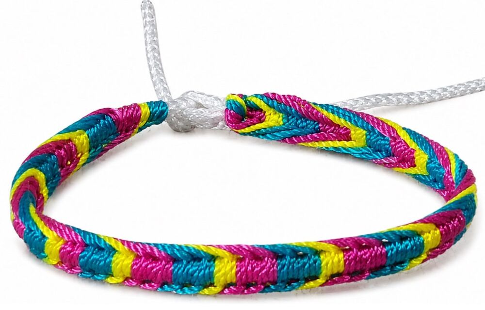 Pansexual Woven Friendship Bracelet