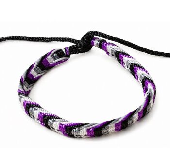 Asexual Woven Friendship Bracelet