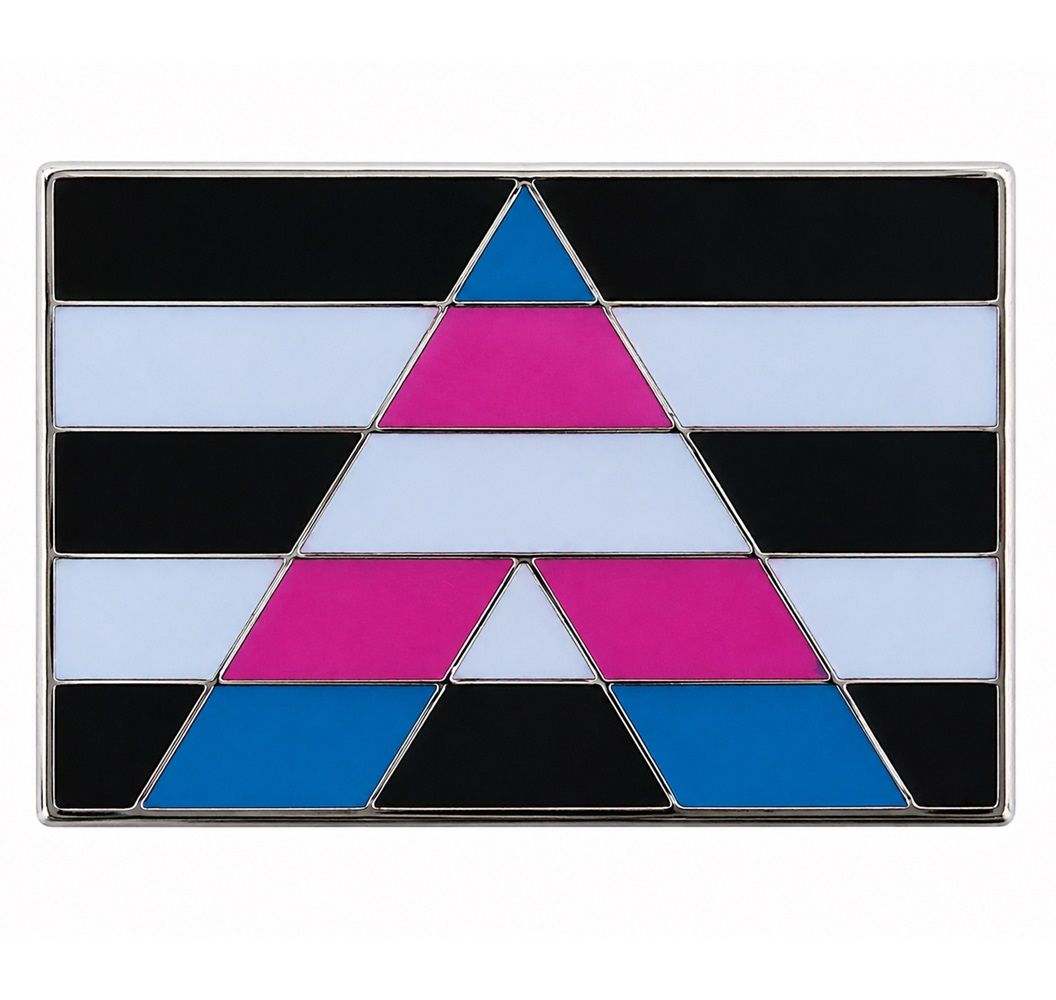 Straight Trans Ally Flag Metal Lapel Pin Badge