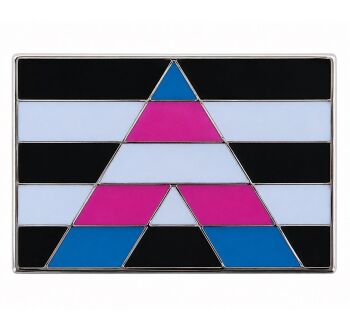 Straight Trans Ally Flag Metal Lapel Pin Badge