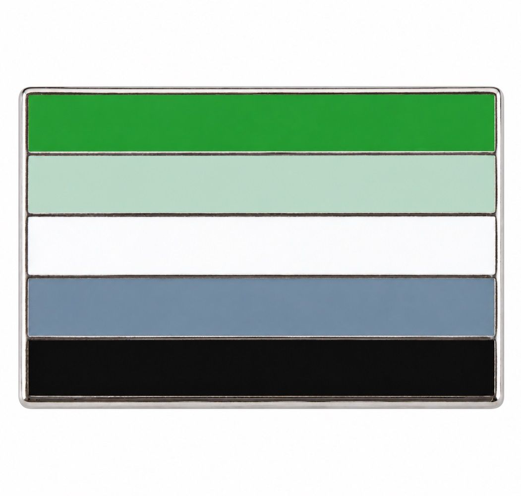 Aromantic Flag Metal Lapel Pin Badge