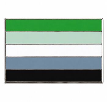 Aromantic Flag Metal Lapel Pin Badge