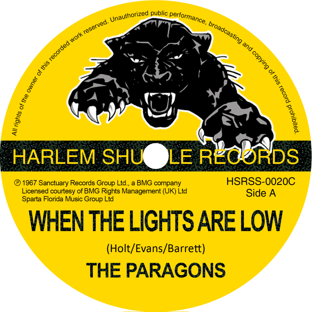 The Paragons - When The Lights Are Low /  I Want To Go Back - HSRSS-0020 - Limited Edition