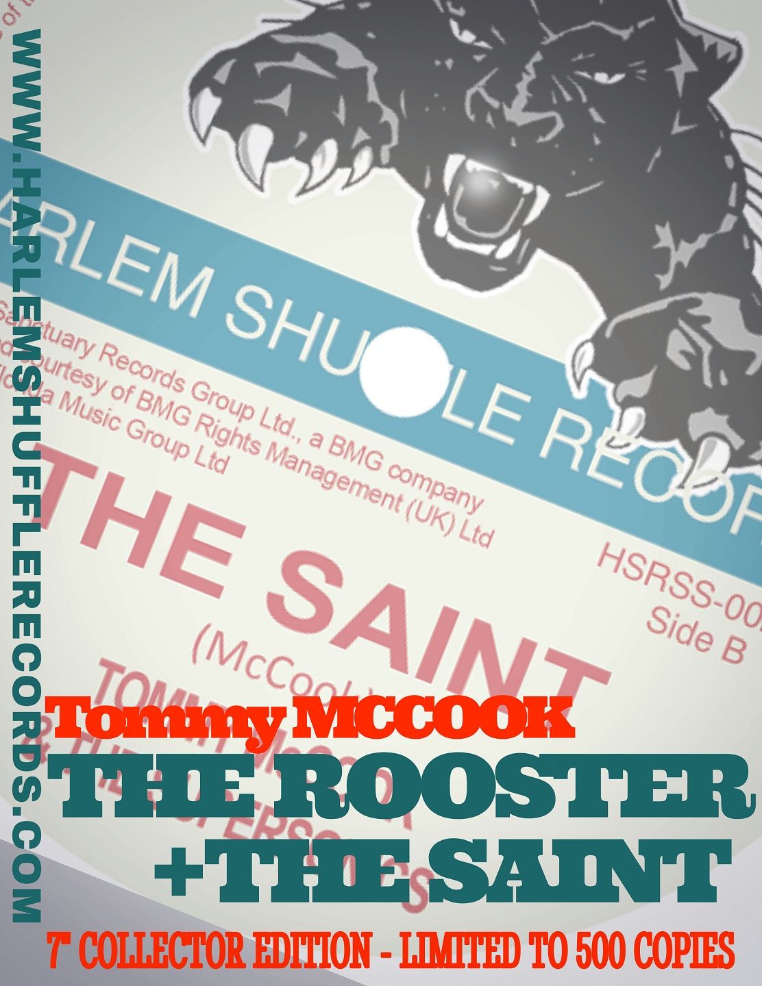 Tommy MCCook - The Rooster - The Saint - 7inch vinyl single - Harlem Shuffle Records