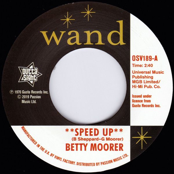 BETTY MOORER - SPEED UP / IT'S MY THING - OSV189