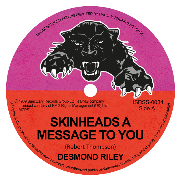 Desmond Riley - Skinheads A Message To You / If I Had Wings  HSRSS-0034