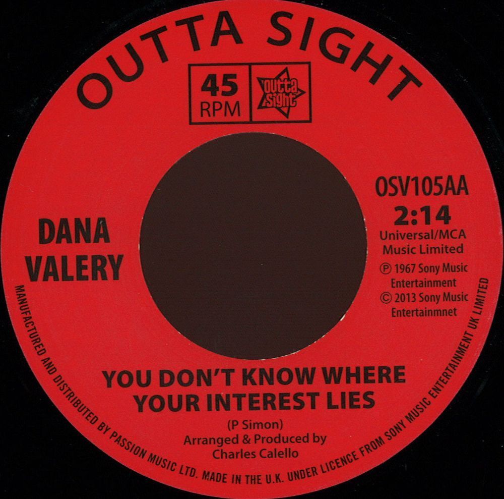 DANA VALERY - YOU DON'T KNOW WHERE YOUR INTEREST LIES - OSV105
