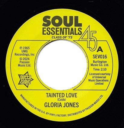 GLORIA JONES - TAINTED LOVE / R.DEAN TAYLOR - THERE'S A GHOST IN MY HOUSE - SEV016