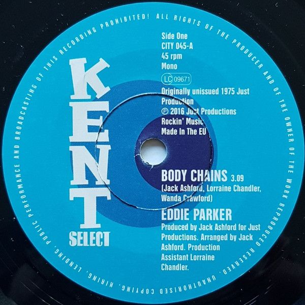 Eddie Parker -  Body Chains / The Pace-Setters - Push On Jesse Jackson - CITY 045