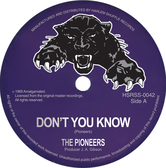 The Pioneers - Don't You Know / Me Naw Go A Believe - HSRSS-0042