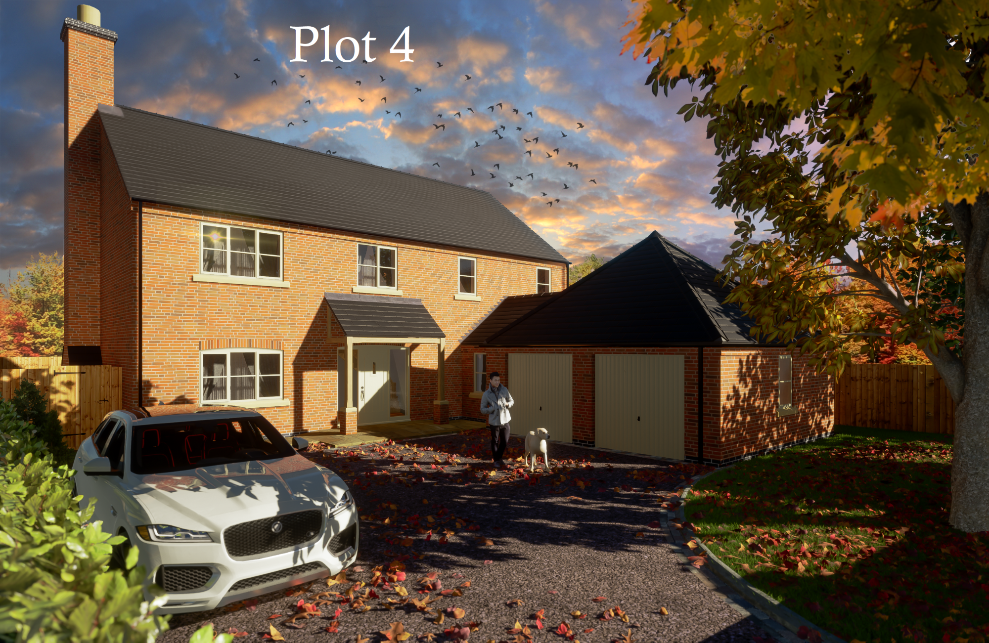 Plots for sale in an exclusive development of 5 bespoke family homes, each with full planning permission for a 5 bed detached property