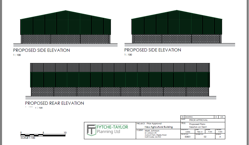 PLANNING PERMISSION APPROVED - AGRICULTURAL BUILDING - 8,600 SQ.FT. - NEWTON ON TRENT, LINCOLN