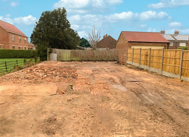 Development Plot with full planning permission in Blyton, Lincolnshire.