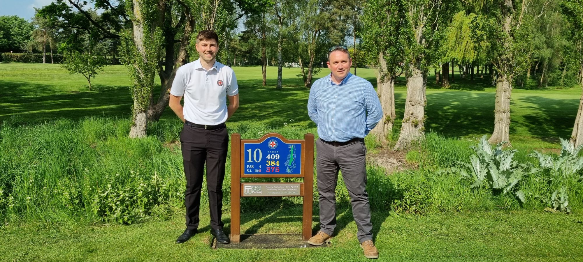 New Sponsorship Deal Announced at Lincoln Golf Club - Fytche-Taylor Planning Ltd Managing Director Oliver Fytche-Taylor with club manager Louis Booth